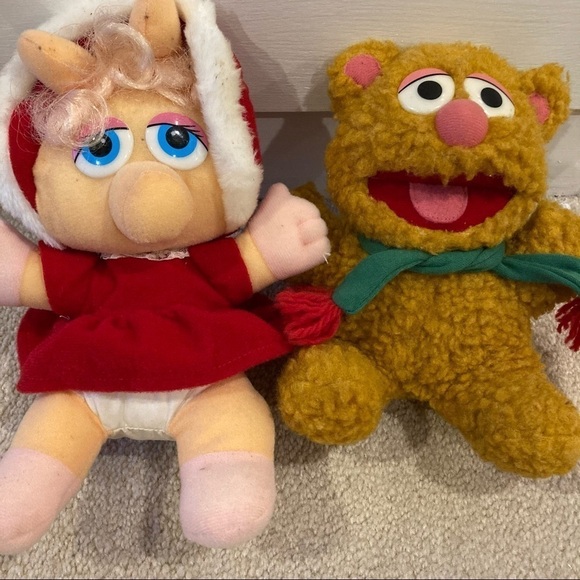 Vintage Miss Piggy and Fozzie Plush - Picture 1 of 5